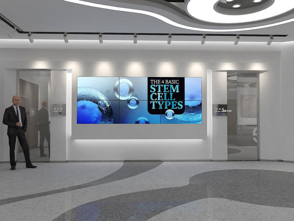 泓信生物企業(yè)數(shù)字展館設(shè)計效果圖-LED屏幕